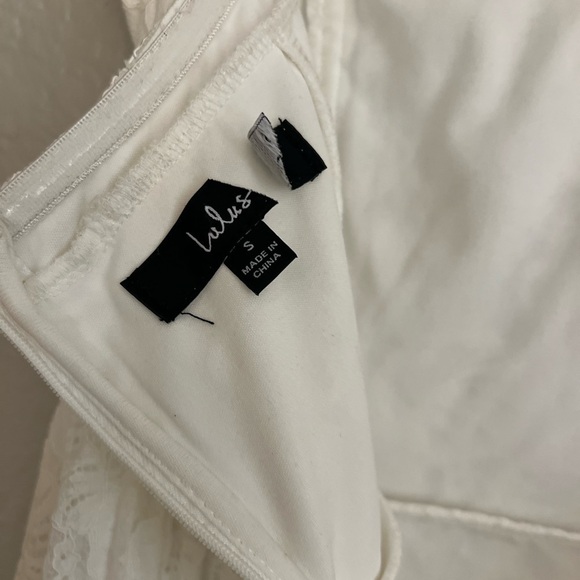 NWOT Curated Charm White Lace Strapless Bustier High-Low Dress - Picture 6 of 8